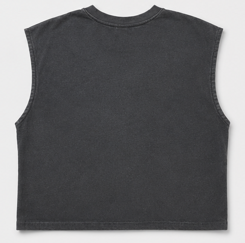 Embroidered Trout Cropped Tank Top