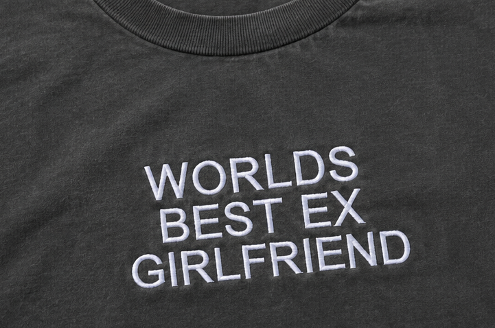 Embroidered Worlds Best Ex Girlfriend Cropped Tank Top