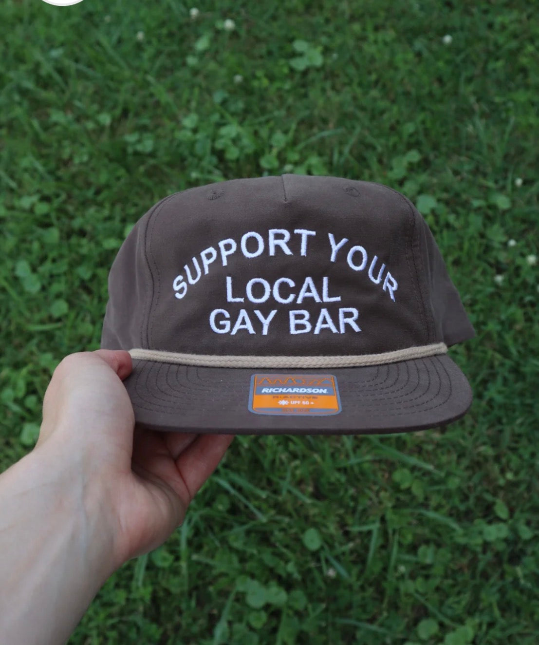 Embroidered Support Your Local Gay Bar Snapback Cap