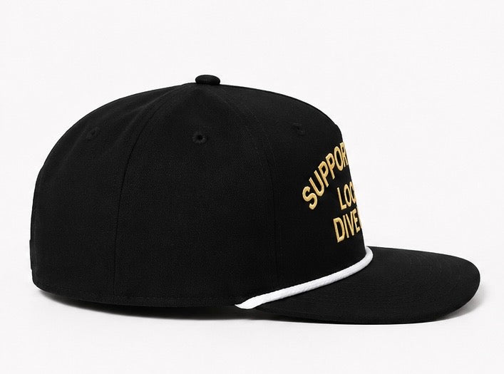 Embroidered Support Your Local Dive Bar Snapback Cap
