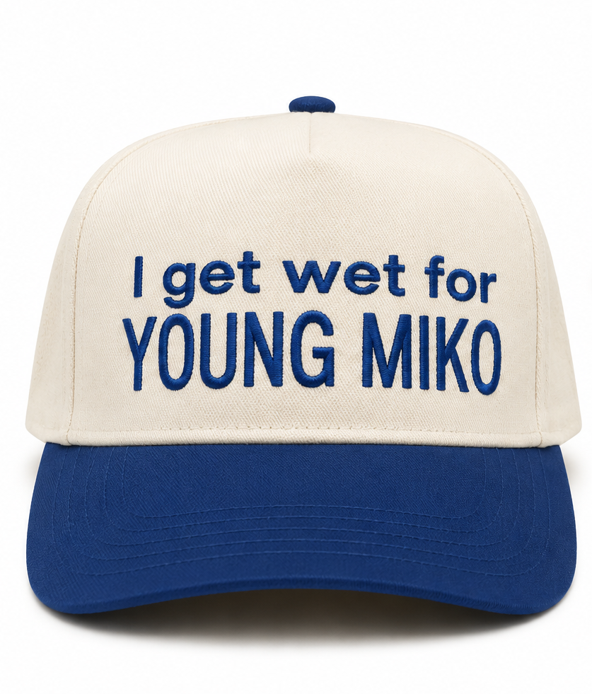 Embroidered I Get Wet For Young Miko Baseball Cap