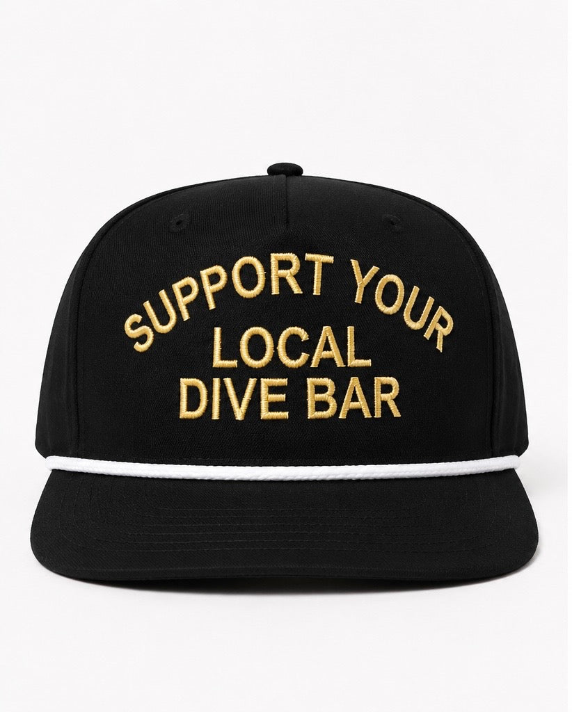 Embroidered Support Your Local Dive Bar Snapback Cap