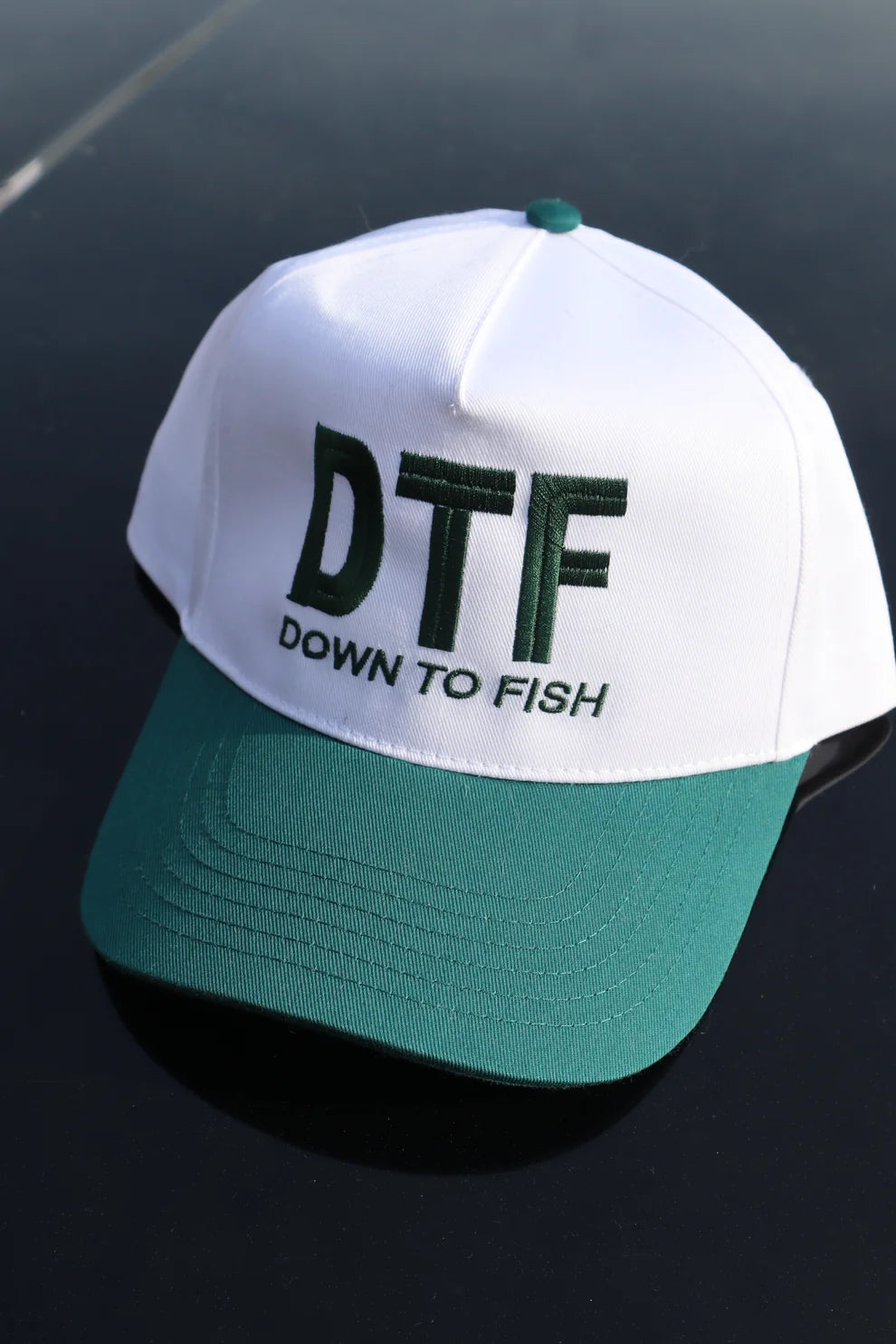 Embroidered DTF Down To Fish Baseball Cap