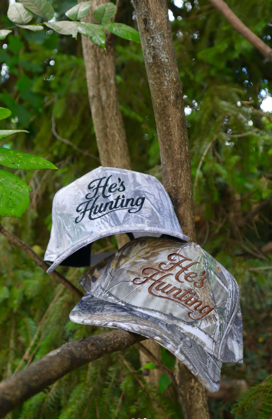 He's Hunting Camo Snapback Hat