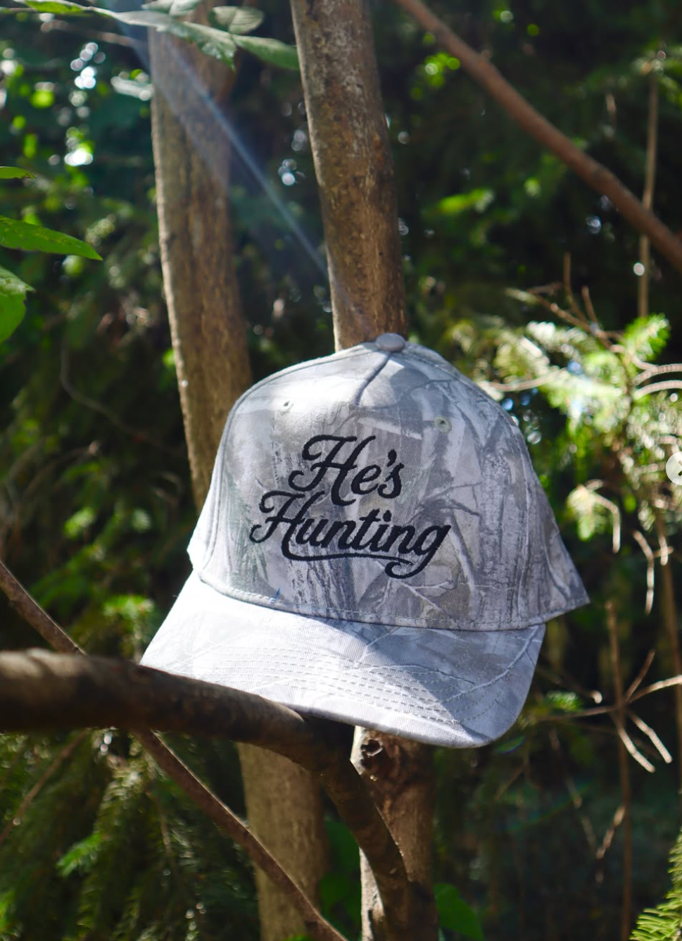 He's Hunting Camo Snapback Hat