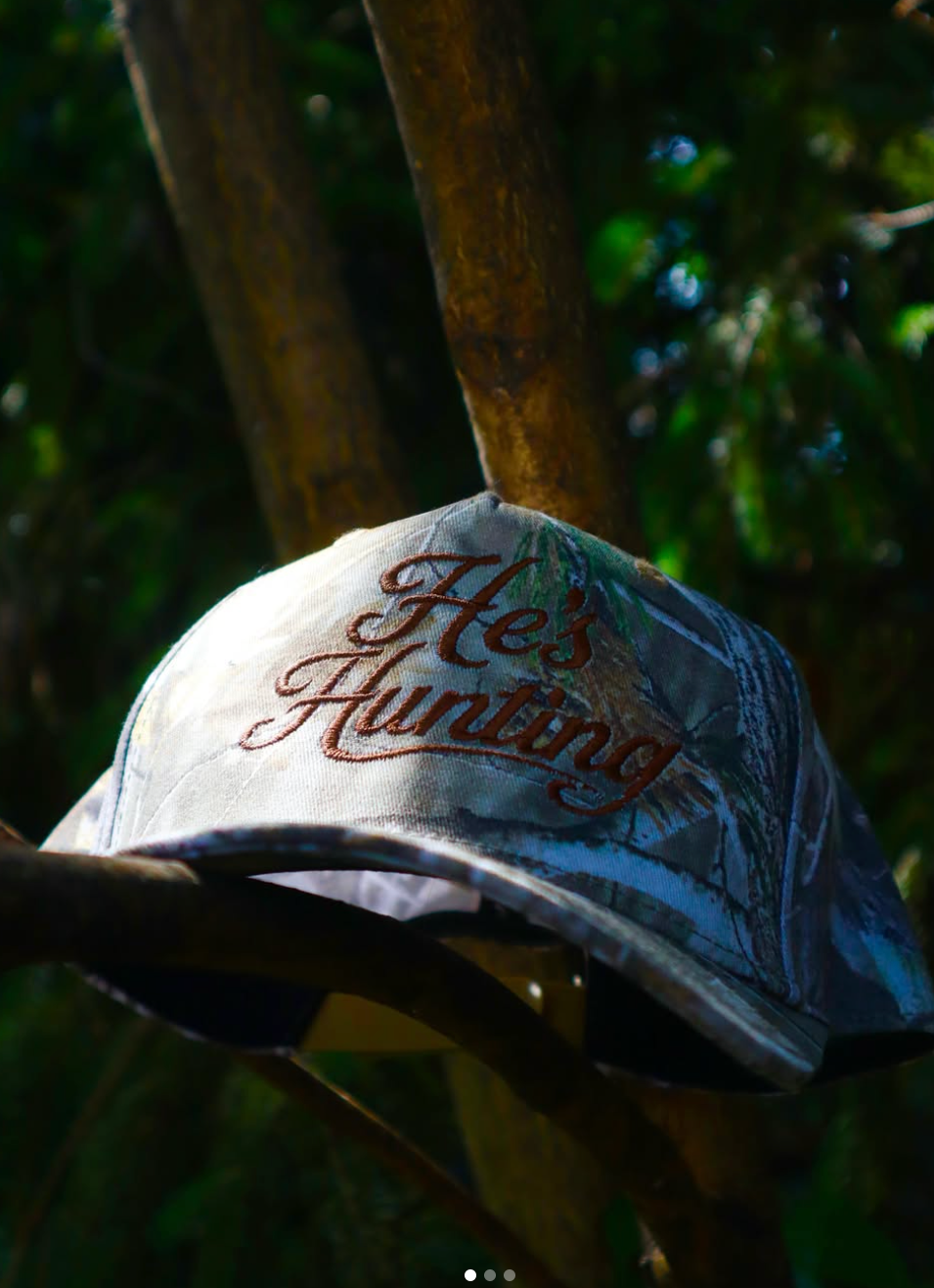 He's Hunting Camo Snapback Hat