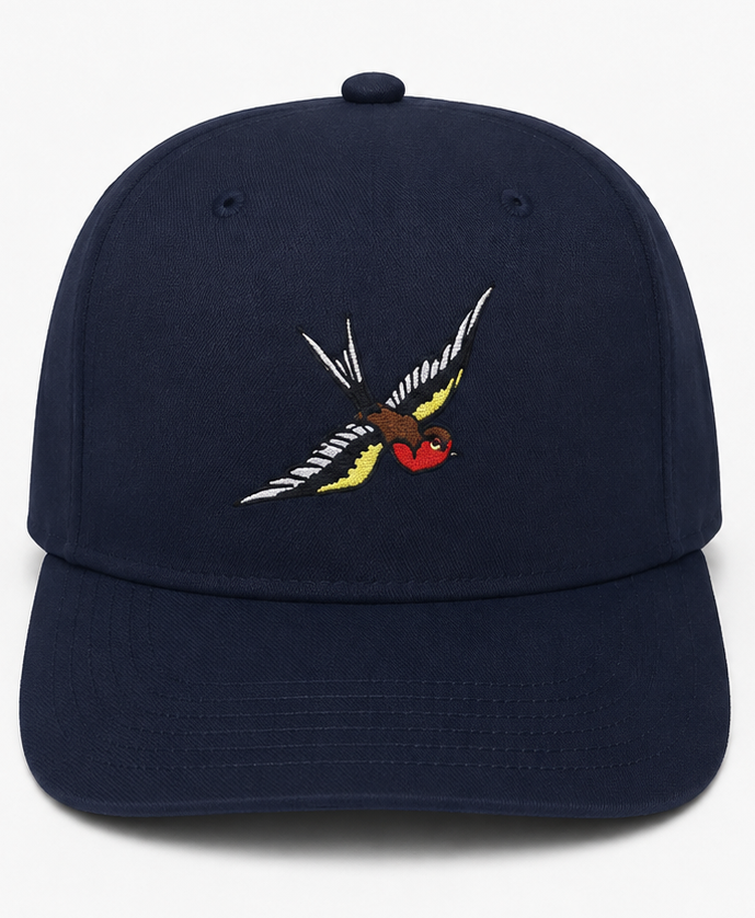 Embroidered American Traditional Swallow Bird Baseball Cap