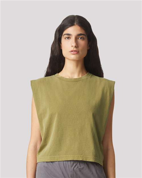 Embroidered Bass Cropped Tank Top