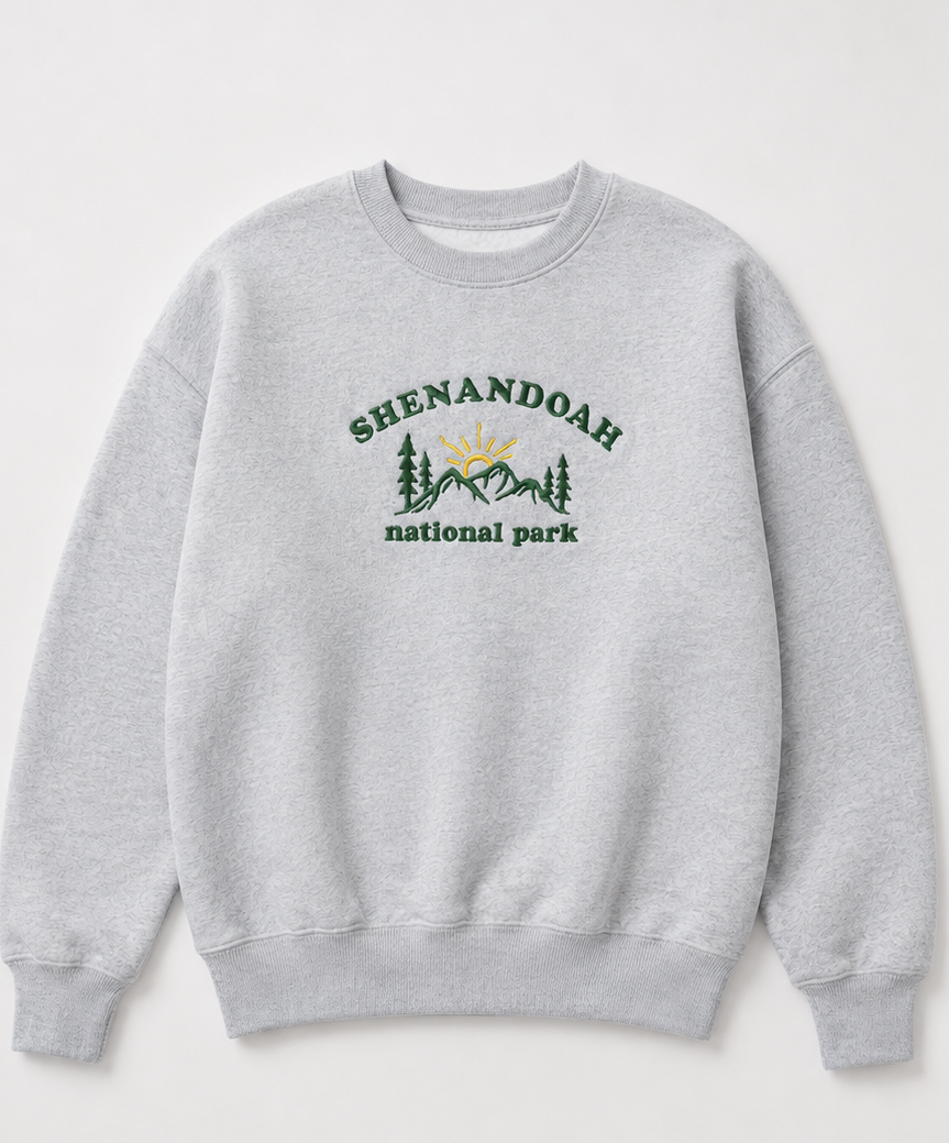 Embroidered Shenandoah National Park Crewneck or Hoodie