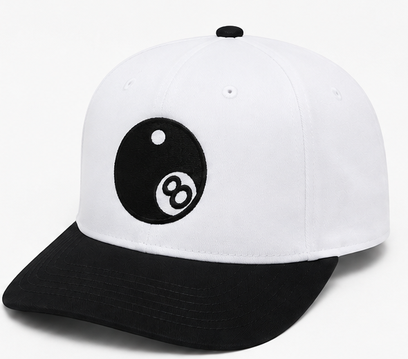 Embroidered Eight Ball Baseball Cap