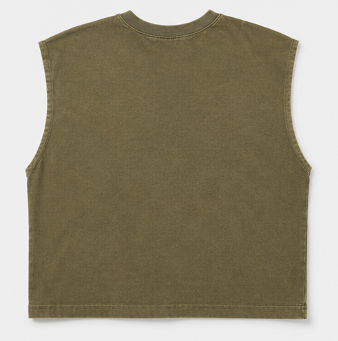 Embroidered Bass Cropped Tank Top