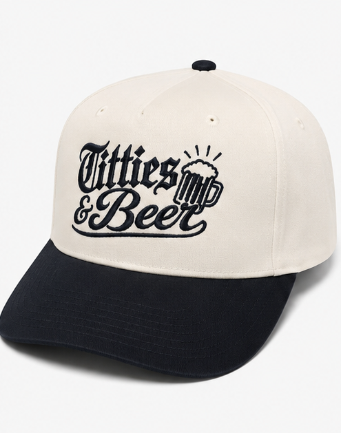 Embroidered Tits and Bee Baseball Cap