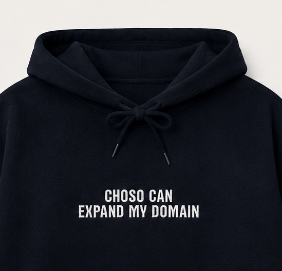 Embroidered Choso Can Can Expand My Domain Crewneck or Hoodie