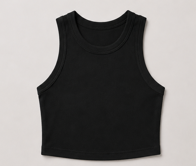 Embroidered I Turn Studs Into Bottoms Cropped Tank Top
