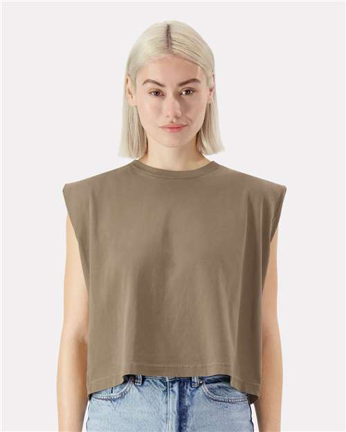 Embroidered Mallard Duck Cropped Tank Top