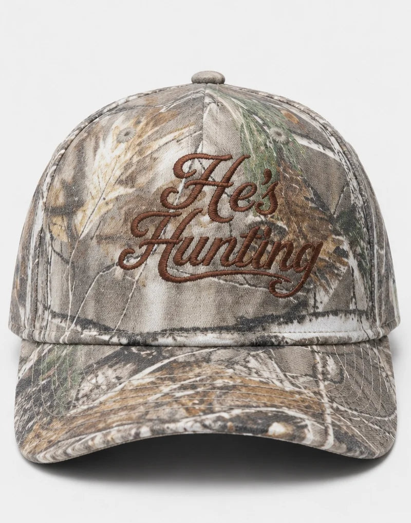 He's Hunting Camo Snapback Hat