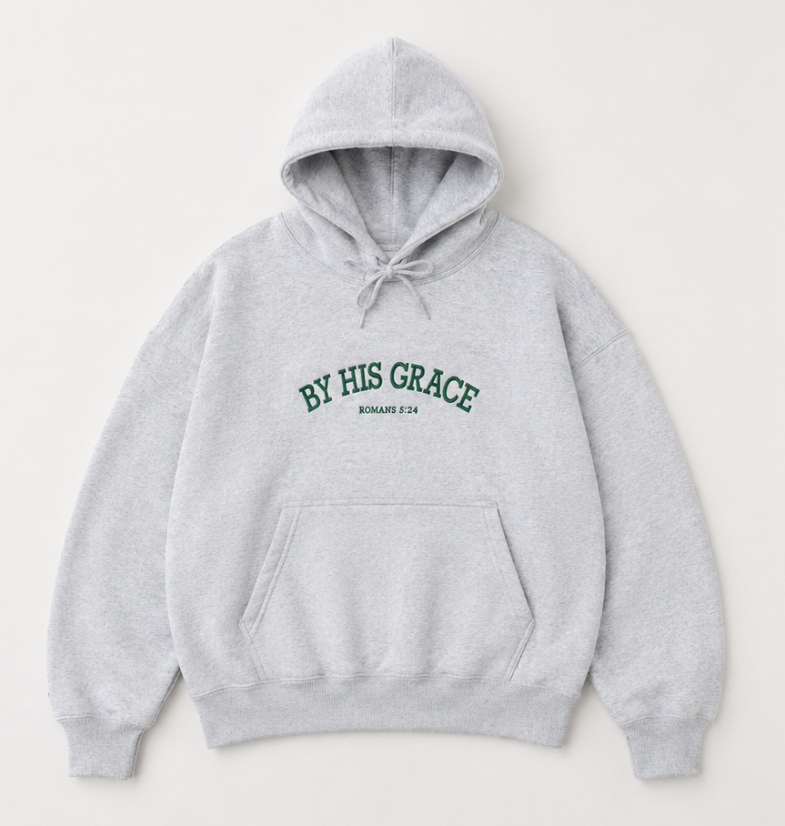 Embroidered By His Grace Crewneck or Hoodie