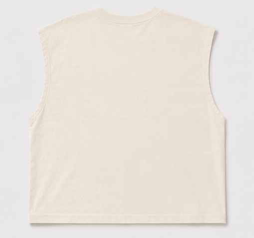 Embroidered Catfish Cropped Tank Top