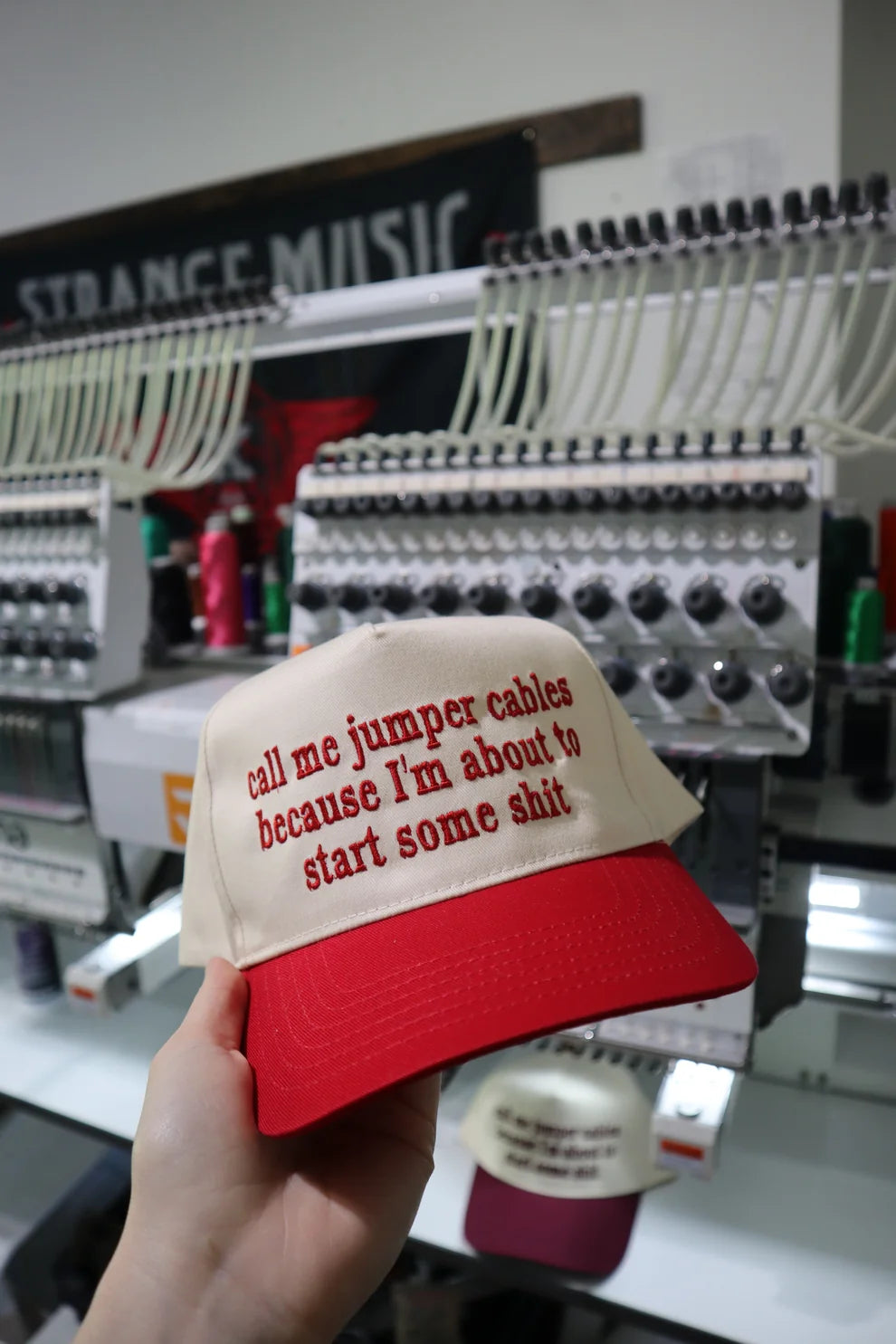 Embroidered Call Me Jumper Cables Baseball Cap