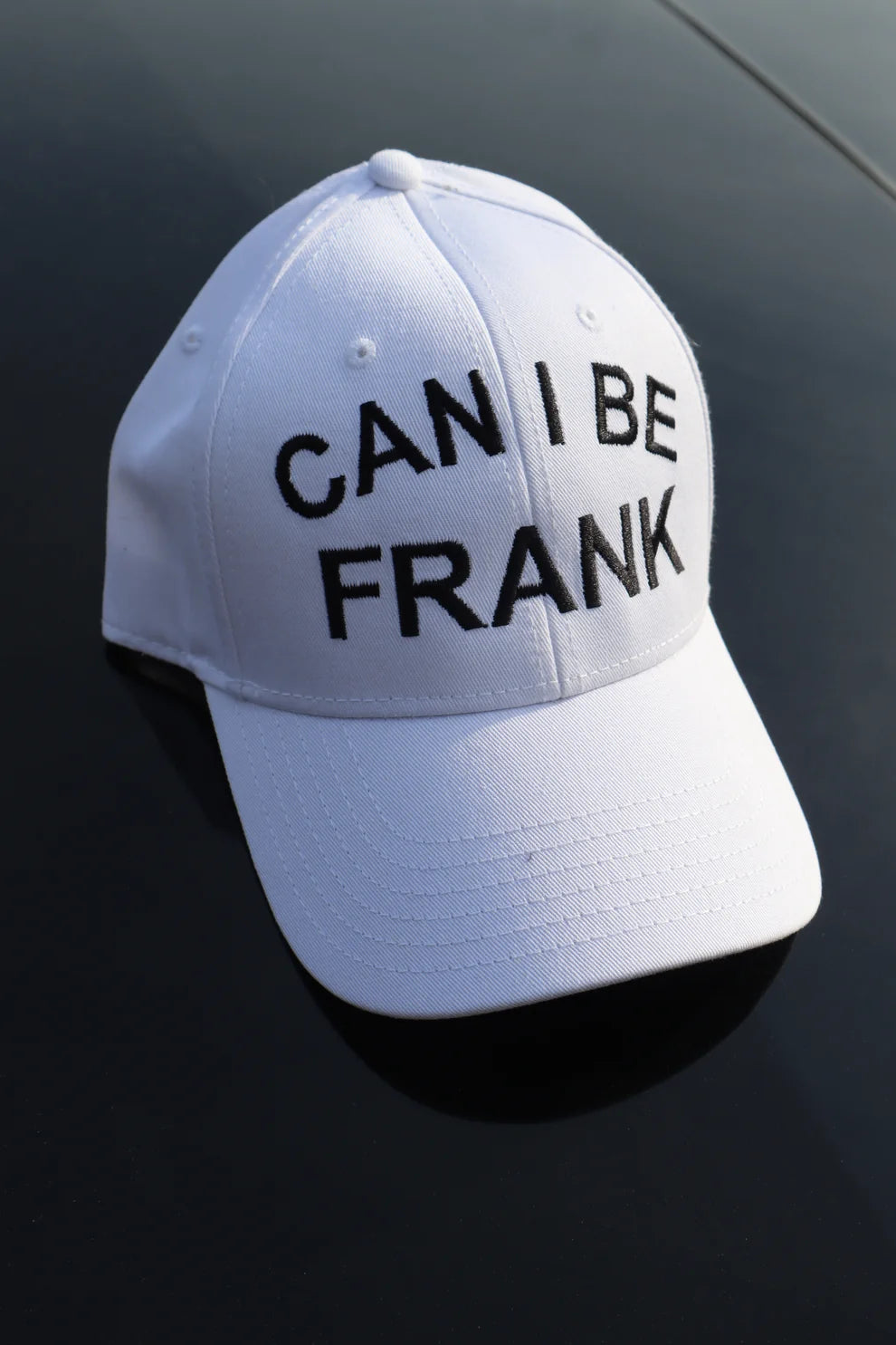 Embroidered Can I Be Frank Baseball Cap