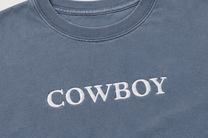 Embroidered Cowboy Cropped Tank Top