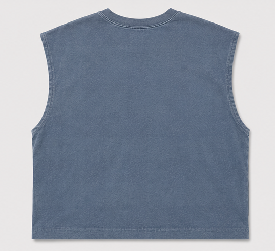 Embroidered Cowboy Cropped Tank Top