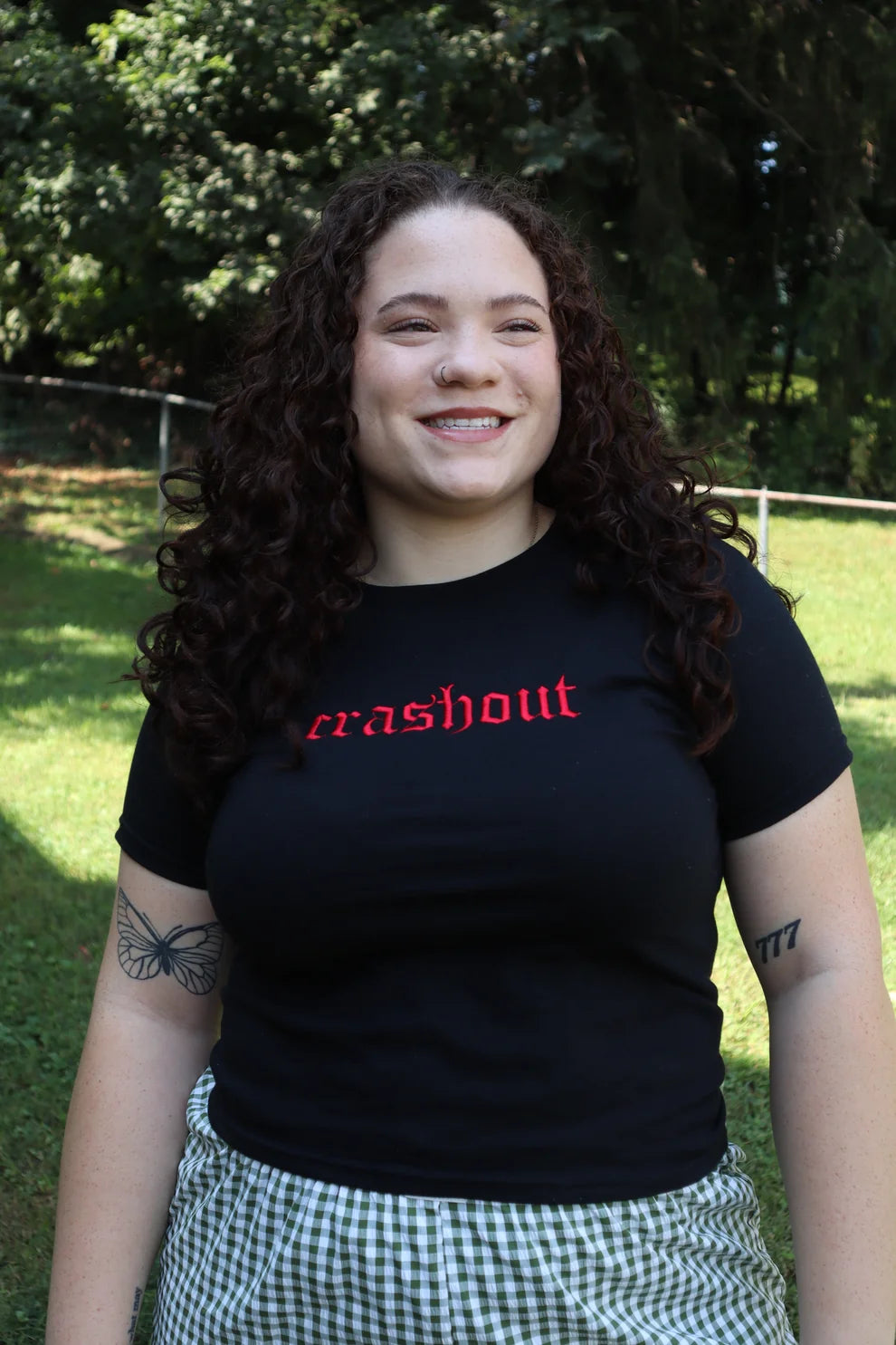 Embroidered Crashout Baby Tee