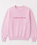 Embroidered I'm About To Crash Out Crewneck or Hoodie