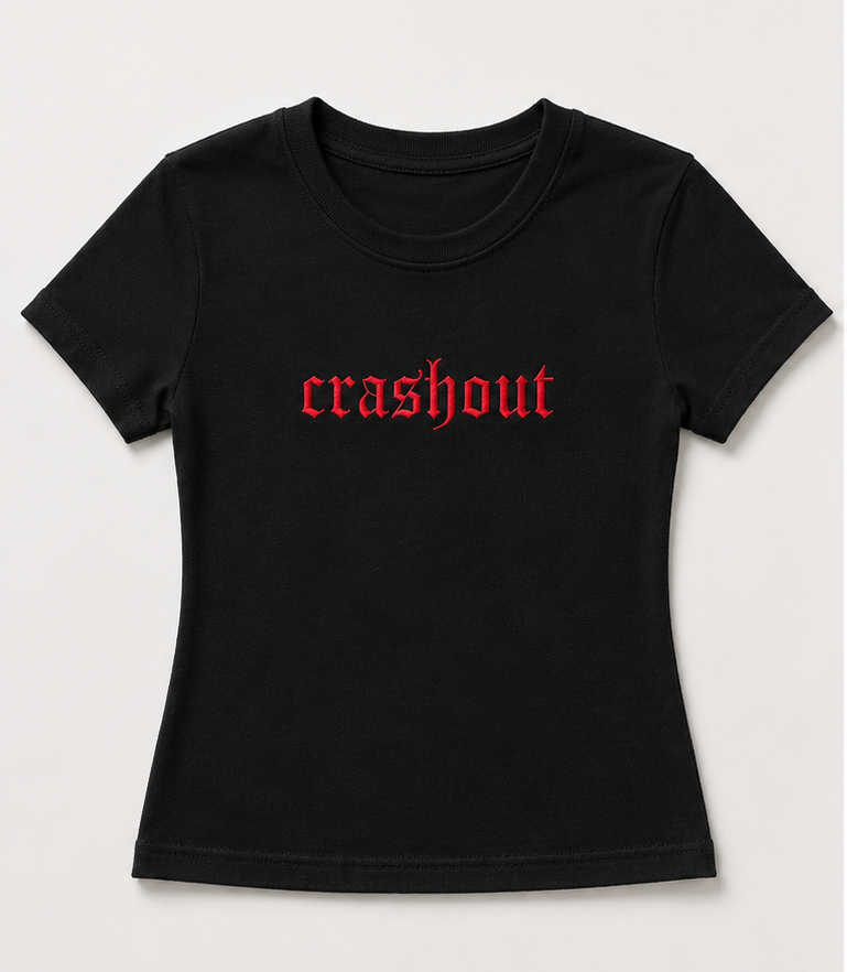 Embroidered Crashout Baby Tee