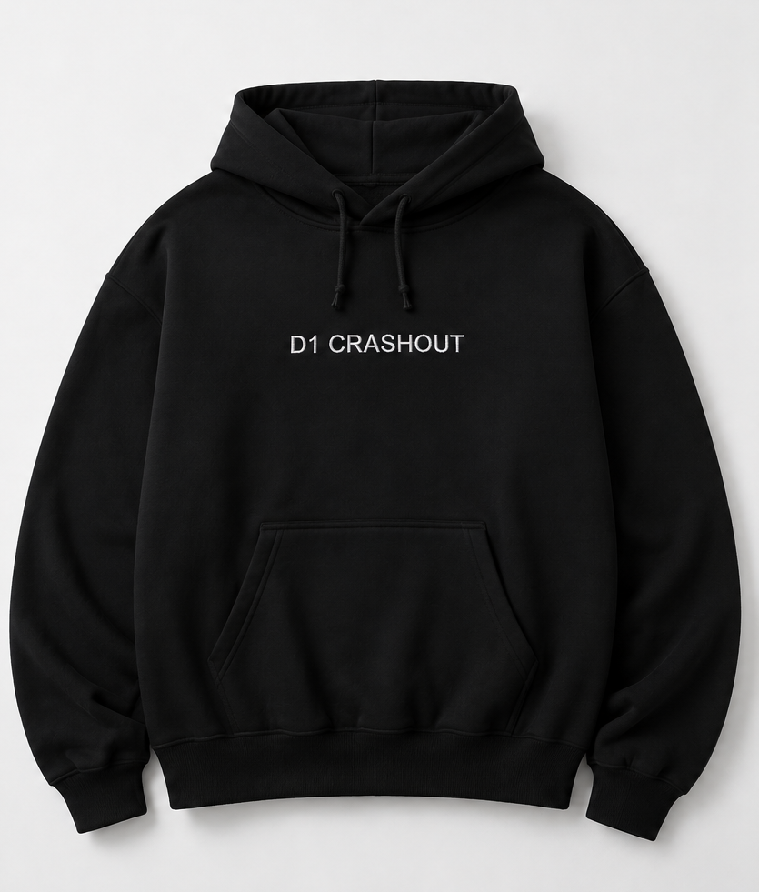 Embroidered D1 Crashout Crewneck or Hoodie