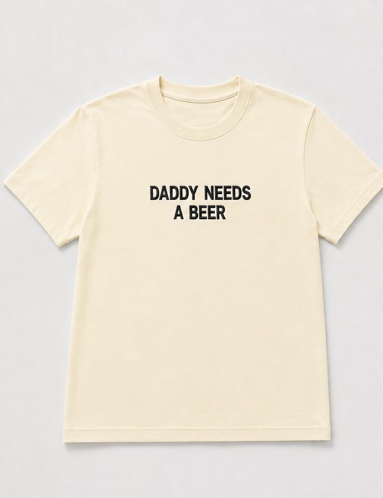 Embroidered Daddy Needs A Bee T-Shirt