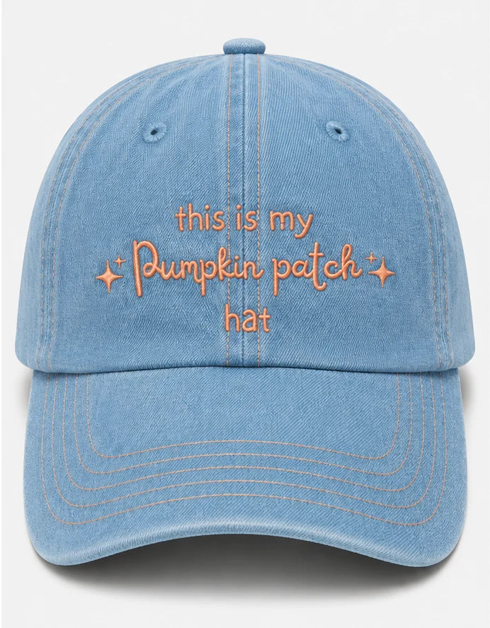 Embroidered This Is My Pumpkin Patch Hat