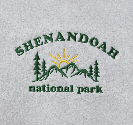 Embroidered Shenandoah National Park Crewneck or Hoodie