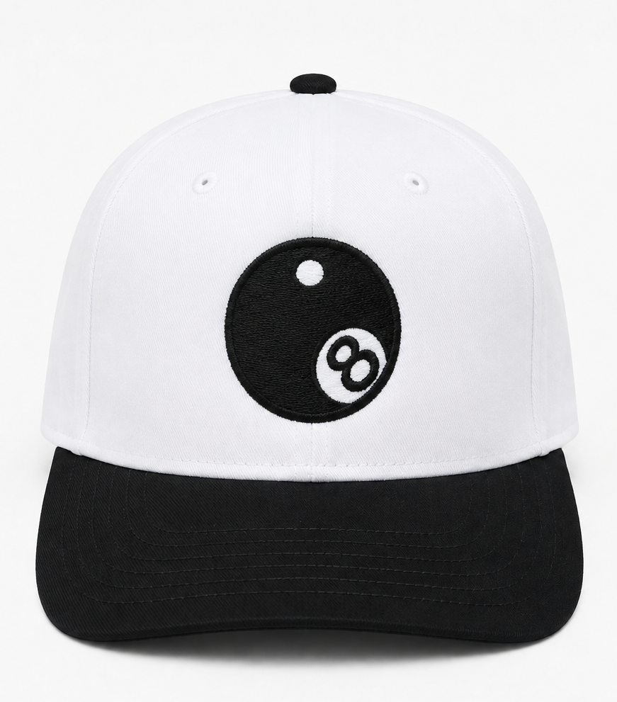 Embroidered Eight Ball Baseball Cap