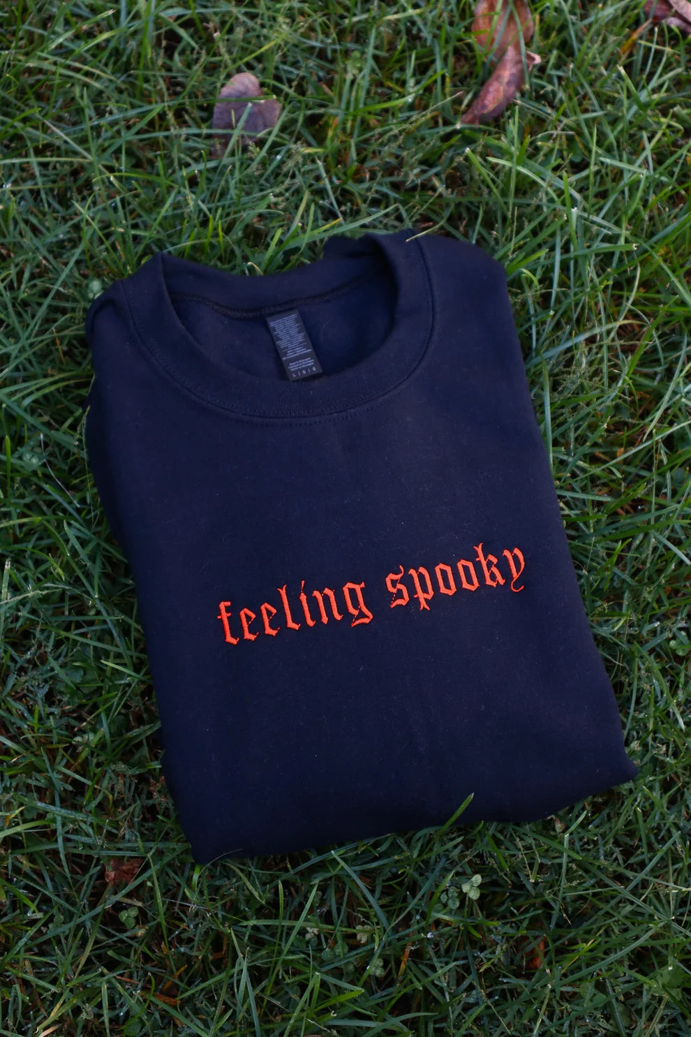Embroidered Halloween Feeling Spooky Crewneck or Hoodie