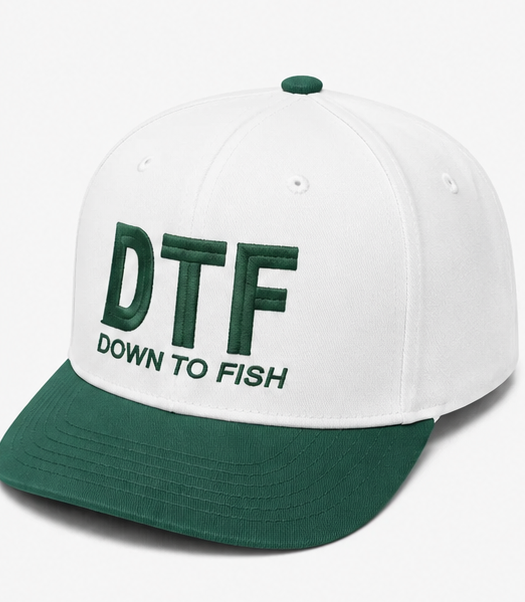 Embroidered DTF Down To Fish Baseball Cap