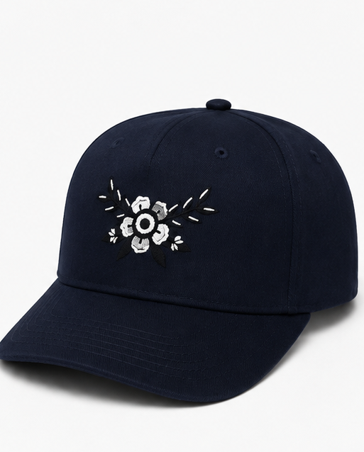 Embroidered American Traditional Pinwheel Flower Baseball Cap