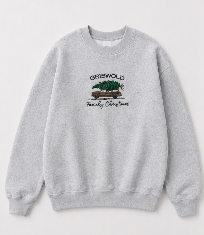 Embroidered Griswold Family Christmas Crewneck or Hoodie