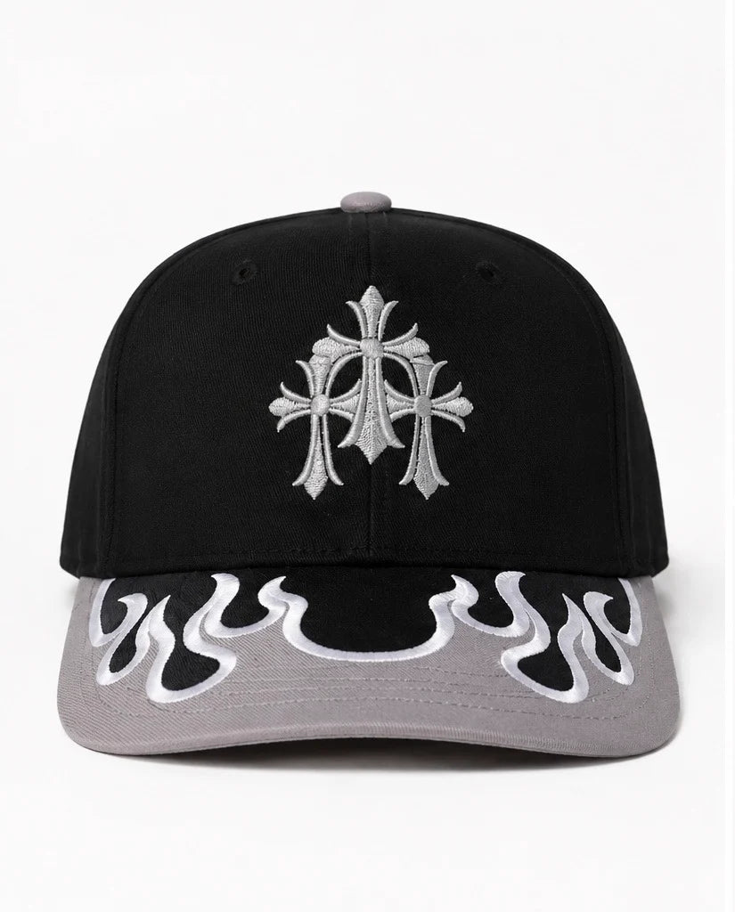 Embroidered Grunge Crosses Baseball Cap