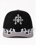 Embroidered Grunge Crosses Baseball Cap