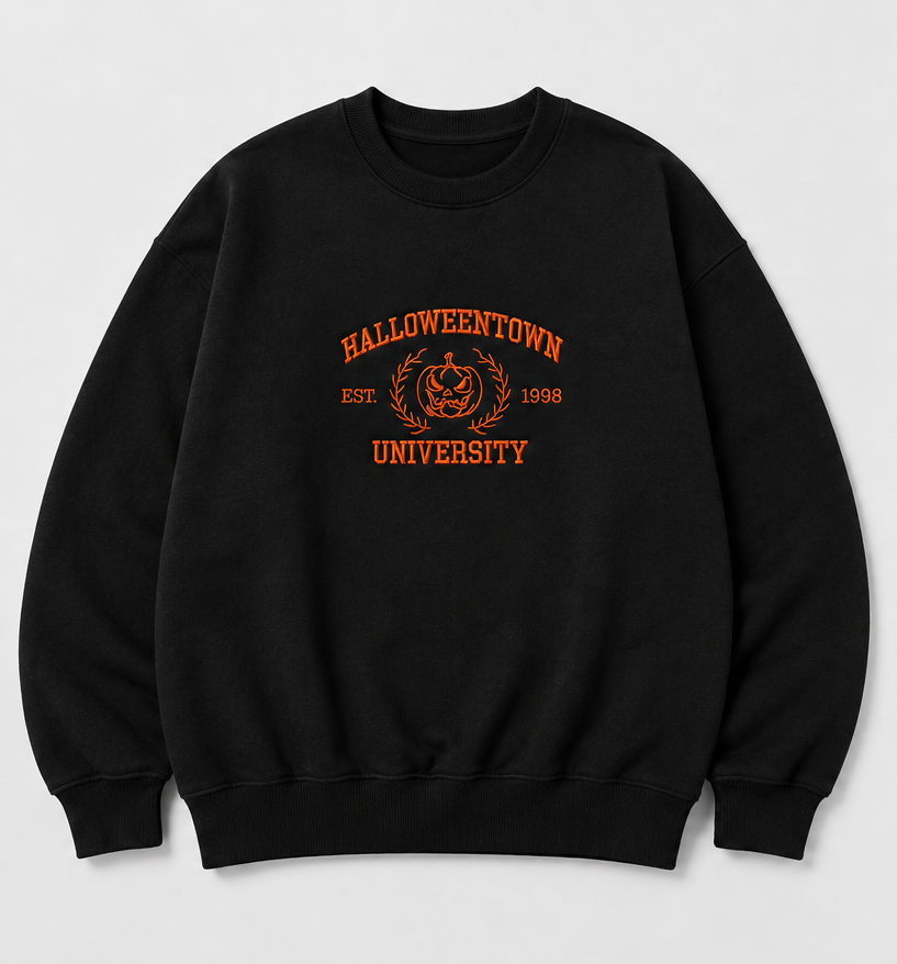 Embroidered Halloweentown University Crewneck or Hoodie