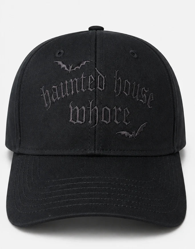Embroidered Haunted House Who Baseball Cap