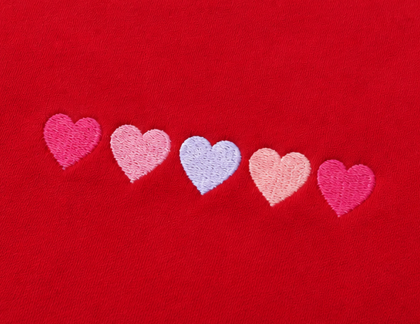 Embroidered Valentine's Day Hearts Crewneck or Hoodie