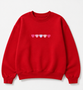 Embroidered Valentine's Day Hearts Crewneck or Hoodie