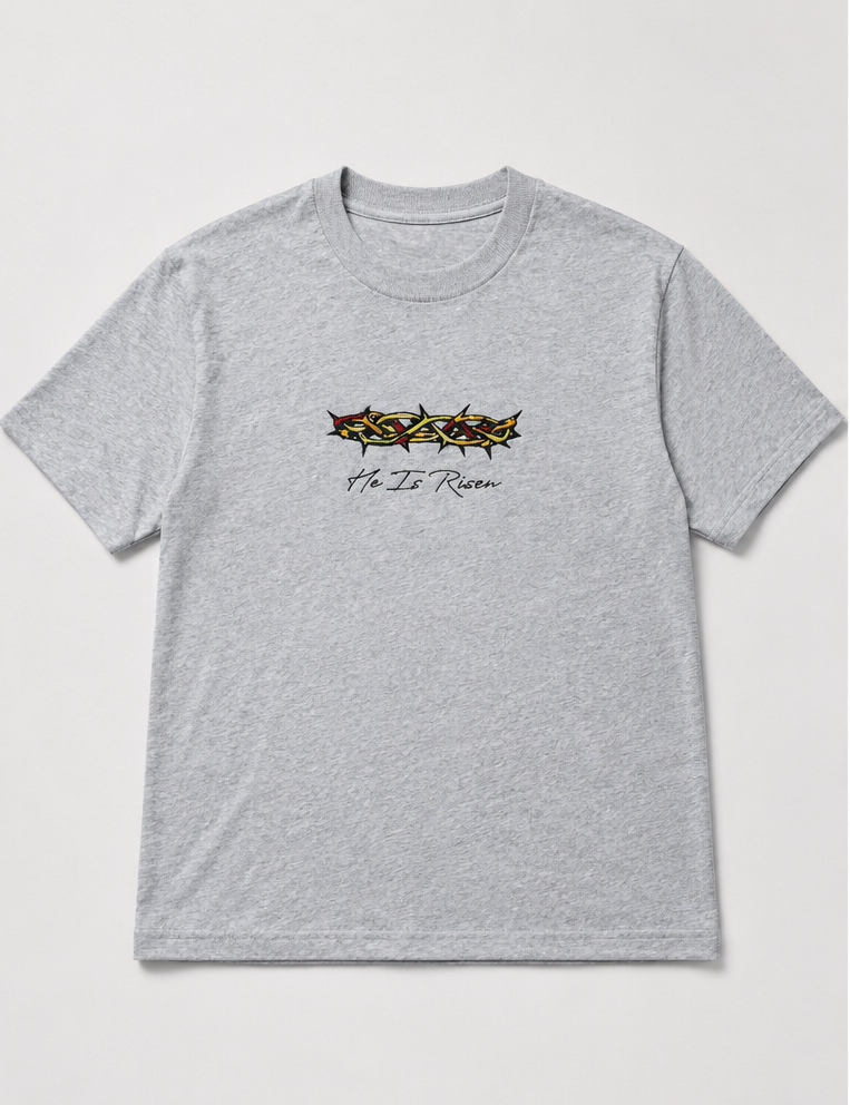 Embroidered He Is Risen T-Shirt