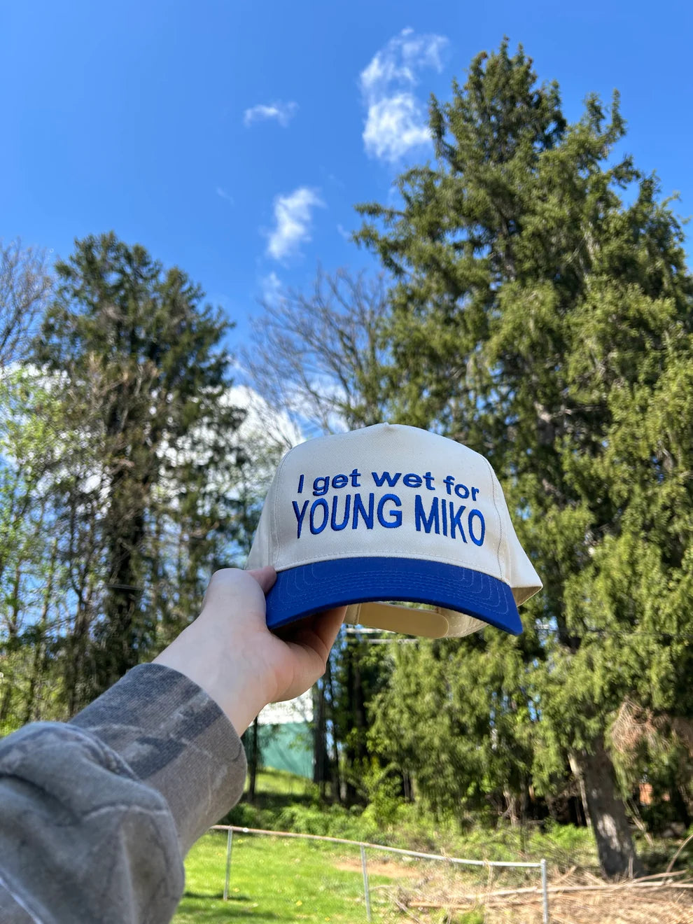 Embroidered I Get Wet For Young Miko Baseball Cap