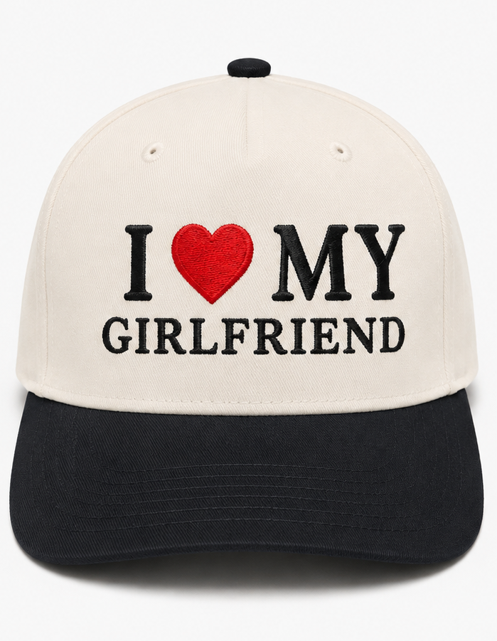 Embroidered I Love My BF or GF Baseball Cap