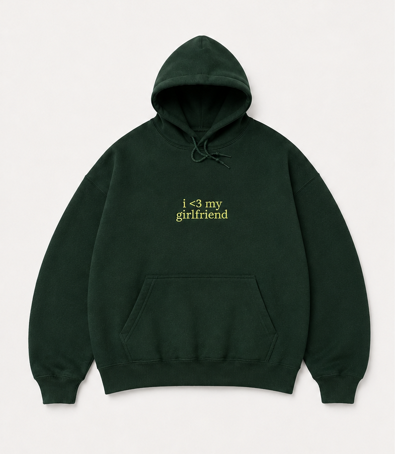 Embroidered I Heart My Girlfriend Crewneck or Hoodie