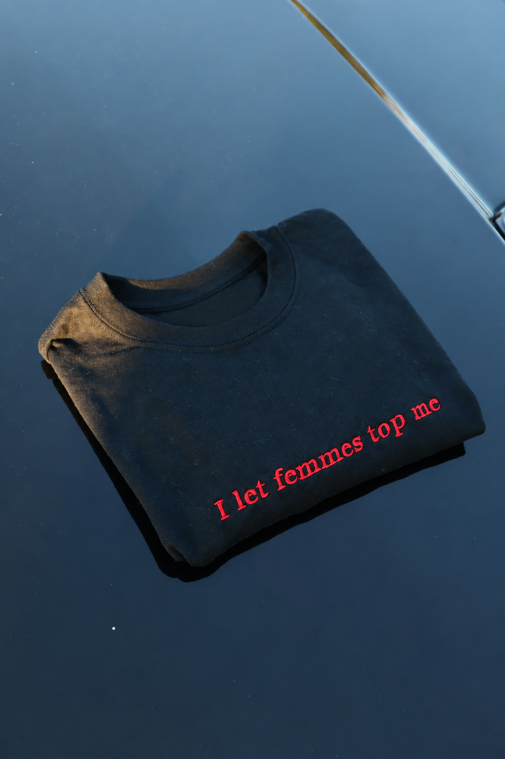 Embroidered I Let Femmes Top Me T-Shirt
