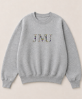 Embroidered JM Floral Crewneck or Hoodie